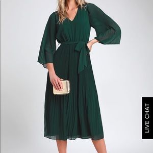 Lulus Pine green midi